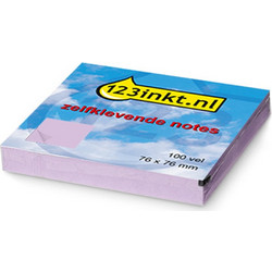 Αυτοκόλλητα Χαρτάκια 123inkt 100 Φύλλα 76 x 76 mm Λιλά 300477