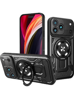 DEFENDER ARMOR MAGSAFE CASE FOR IPHONE 17 PRO MAX BLACK