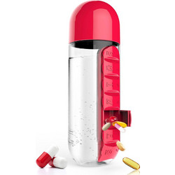 Παγούρι & Οργανωτής Χαπιών 2 σε 1 - Pill & Vitamin Organizer Water Bottle