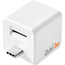Auto-Backup Αντάπτορας Qubii Duo USB-C Συμβατό με Android και iOS για Αρχεία, Επαφές και Social Media Λευκός
