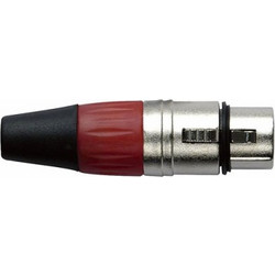 DAP AUDIO XFK203NR XLR 3p. Connector Female, Nickel housing Red - DAP AUDIO