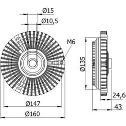 Mahle Συμπλέκτης, Βεντιλατέρ Ψυγείου - Cfc 52 000S