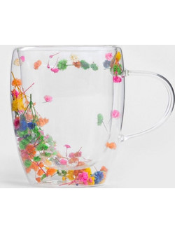 Κούπα Με Διπλό Τοίχωμα Seco 234271 724572 350ml Clear-Multi Homla Γυαλί