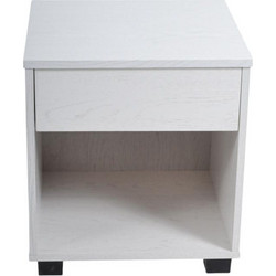 Κομοδίνο Ξύλινο Με Ένα Συρτάρι Λευκό 40x36x43cm