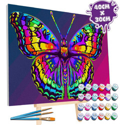 Splat Planet Σετ Ζωγραφικής με Αριθμούς Butterfly σε Καμβά με Τελάρο 30x40cm