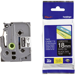 Brother P-Touch Laminated White on Black 8m x 18mm (TZE345) (BROTZE345)