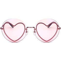 Marc Jacobs MARC494GS 733 Γυναικεία Γυαλιά Ηλίου Στρογγυλά Μεταλλικά Ροζ με Ροζ Φακό