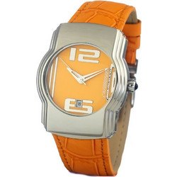 Chronotech Γυναικείο Ρολόι με Πορτοκαλί Δερμάτινο Λουράκι CT7279B-07