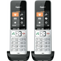 Gigaset 500HX Ασύρματο Τηλέφωνο Σετ Duo με Ανοιχτή Ακρόαση Μαύρο Ασημί