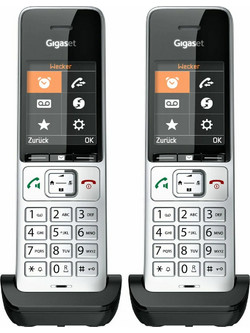 Gigaset 500HX Ασύρματο Τηλέφωνο Σετ Duo με Ανοιχτή Ακρόαση Μαύρο Ασημί
