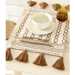Σουπλά 32x44 Υφασμάτινο Nima Marra Beige-Terracotta