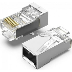 VENTION Cat.6 FTP RJ45 Modular Plug Transparent Metal Type 50-Pack (IDCR0-50) (VENIDCR0-50)