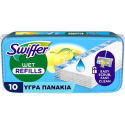 Swiffer Υγρά Πανάκια για το πάτωμα Με άρωμα Φρεσκάδας Λεμονιού - 10 τμχ