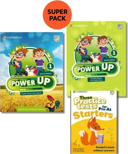 POWER UP 1 SUPER PACK 2 (SB + WB + 3 PRACTICE TESTS STARTERS + WORDLIST) 2ND ED