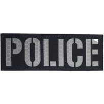 POLICE - Σήμα Ανακλαστικό Μικρό Πολυεστερικό (10 x 3,5 εκ.) - Χρώμα: Μαύρο