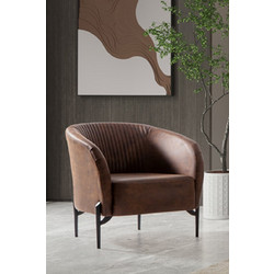 Stewe Home Πολυθρόνα Καφέ Soho 361929