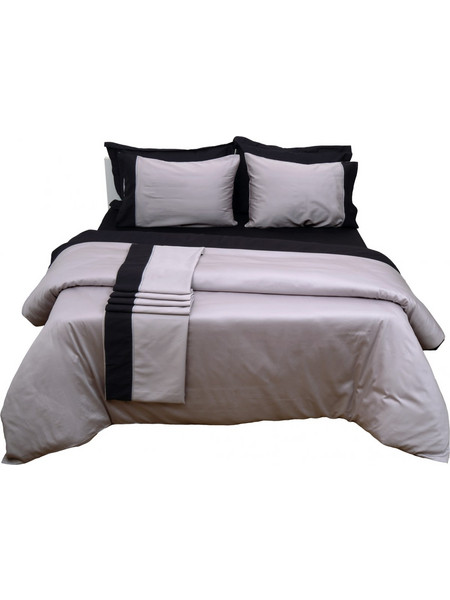 Anna Riska Κουβερτώριο Δύο Όψεων Υπέρδιπλο 220x240 Luxury Bicolour Grey/Black