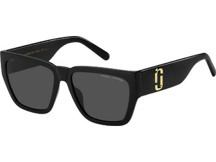 Marc Jacobs MARC646/S 807 Γυναικεία Γυαλιά Ηλίου Τετράγωνα Κοκάλινα Μαύρα με Μαύρο Polarized Φακό