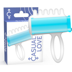Casual Love Tongue Vibrator Ελαστικό Δαχτυλίδι Πέους Σιλικόνης με Δόνηση Μπλε