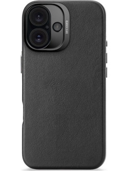Decoded Leather Backcover iPhone 16 Black