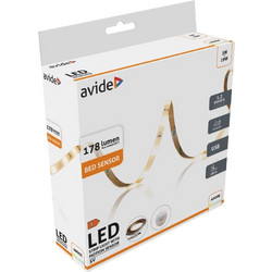 Avide Αδιάβροχη Ταινία LED Albed5v-sen-3w-s USB 5V Θερμό Λευκό Φως 1.2m με Τροφοδοτικό ALBED5V-SEN-3W-S