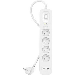 Belkin Πολύπριζο 4 Θέσεων με USB-C SRB001VF2M-V2
