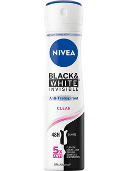 Nivea Black & White Invisible Clear Γυναικείο Αποσμητικό Spray 48h 150ml