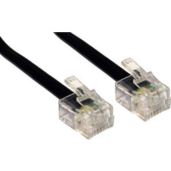 POWERTECH καλώδιο τηλεφώνου RJ11 6P4C CAB-T012, 20m, μαύρο