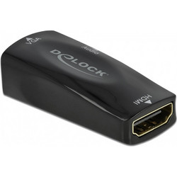 DELOCK αντάπτορας HDMI σε VGA 66560, με audio, 1080p/60Hz, μαύρος
