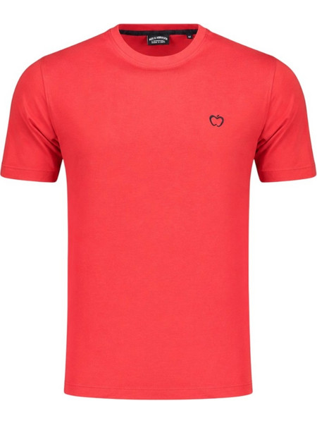 Baci & Abbracci - Ανδρικό T-shirt Crew Neck with Logo BAM3381-CILIEG Κόκκινο