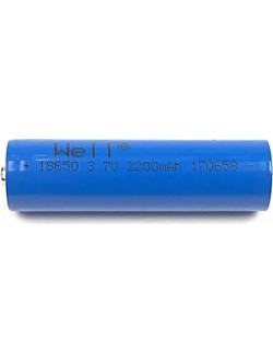 Well Flat Terminal 2200mAh ACCU-18650L/220-TH-WL