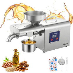 VEVOR Ηλεκτρική Μηχανή Ελαιοσυμπίεσης 750W, 3,75 kg/h, 50C-300C, για Φιστίκια, Σουσάμι, Σόγια, Αμύγδαλα DDZYJ1000W15QEA87001V2