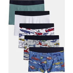 Παιδικά Εσώρουχα Boxer για Αγόρια Transport Fun 5 τμχ ΓΚΡΙ