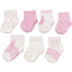 Gamberritos Καλτσάκια Newborn Σετ 7τμχ. Ροζ