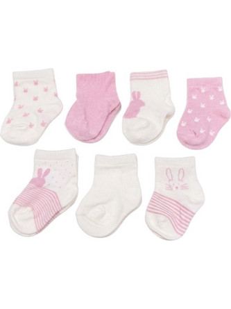 Gamberritos Καλτσάκια Newborn Σετ 7τμχ. Ροζ