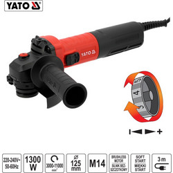 Yato YT-821017 Γωνιακός Τροχός Ρεύματος 1300W 125mm