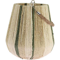 Beauty Home Φανάρι Elora Ficelle Κρεμ, Μπεζ και Πράσινο O16,5x25c
