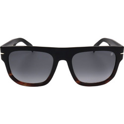 David Beckham DB7044/S 37N/9O Ανδρικά Γυαλιά Ηλίου Ορθογώνια Κοκάλινα Μαύρα με Γκρι Degradee Φακό
