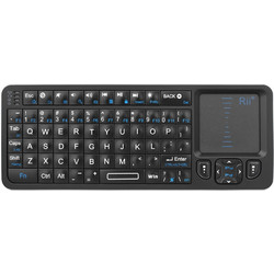 RIITEK ασύρματο mini πληκτρολόγιο K06, backlit, Bluetooth/2.4GHz, μαύρο