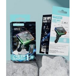 Αναμεταδότης FM Αυτοκινήτου Bluetooth ταχυφορτιστής 22.5W με διπλή θύρα USB και TYPE-C με τηλεχειριστήριο MP3-5