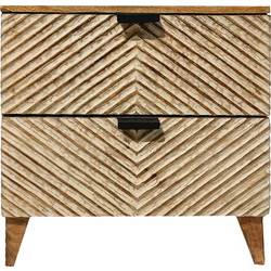 ΚΟΜΟΔΙΝΟ ΞΥΛΙΝΟ NATURAL/ΛΕΥΚΟ 50Χ33Χ50 INART 3-50-245-0014