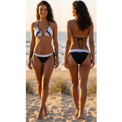 LEGENDARY ΜΑΓΙΟ BIKINI B&W VISION ME ΚΟΡΔΟΝΙ XS-XL - Μαύρο