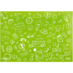 Φάκελος Κουμπί Α4 Doodle Bag GREEN