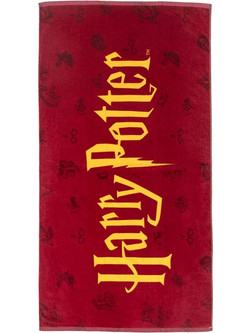 Harry Potter Logo Παιδική Πετσέτα Θαλάσσης Κόκκινη 70x140cm TW9059HP