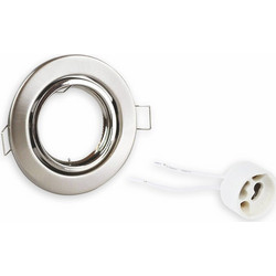 POWERTECH μεταλλικό πλαίσιο spot & ντουί GU10-003, χωνευτό, 81x31.5mm
