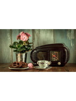 Olympus Diamond Painting Vintage,retro Radio - Ψηφιδωτό Μωσαικό Ρετρό Ραδιόφωνο 50X70