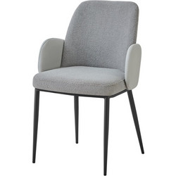 RAVENNA Πολυθρόνα Melita Grey 54,5 x 55 x 84