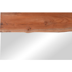 Καθρέπτης Riverine pakoworld teak ξύλο σε φυσική απόχρωση 120x80x4εκ