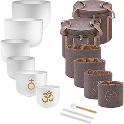 MEINL Sonic Energy 6-piece Om Crystal Singing Bowl Set