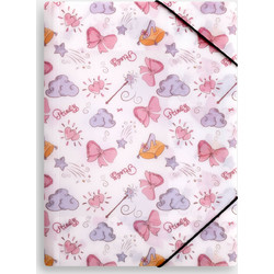 Elastic Folder A4 Pin Pink Bows